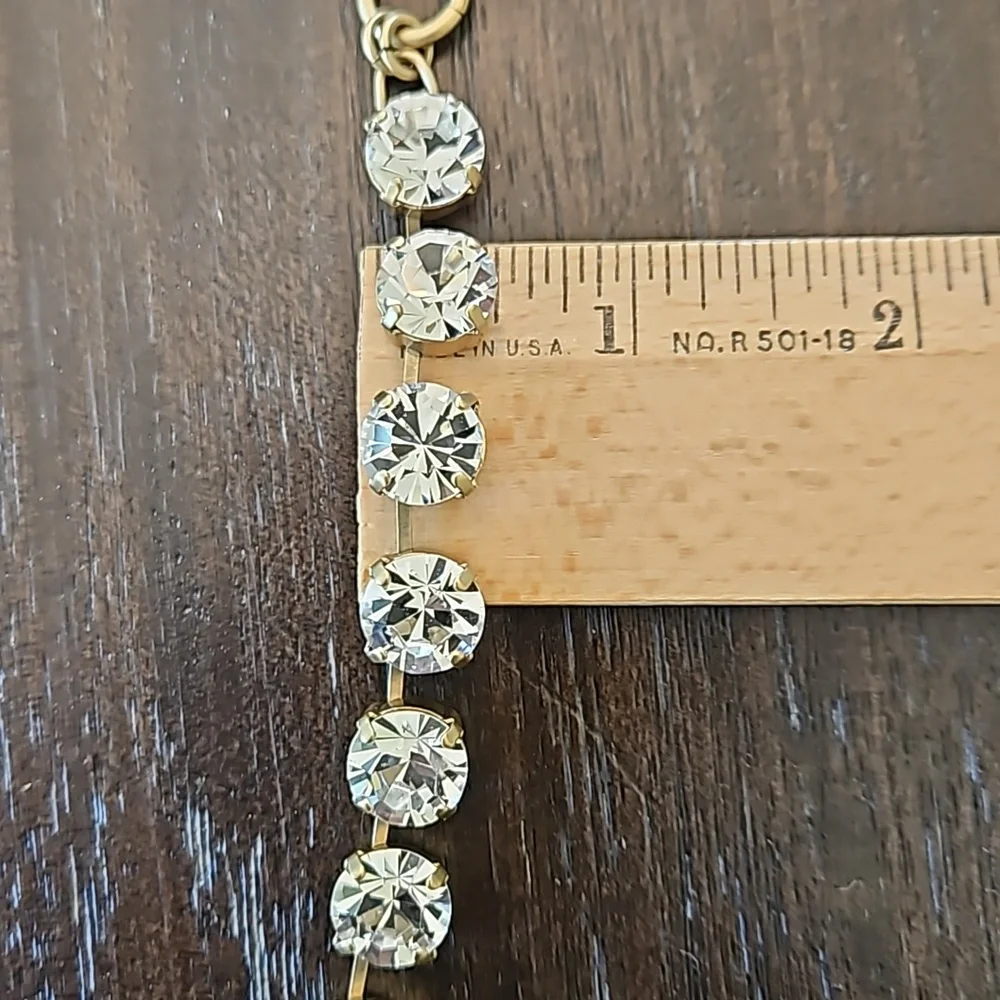 Loren Hope Gold Crystal Tennis Necklace